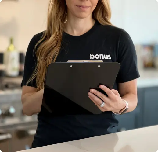 woman with a tablet